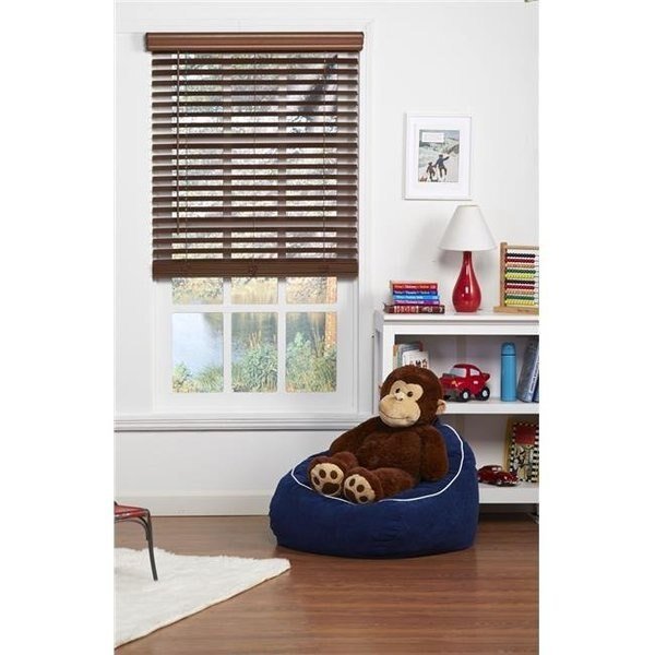 Safe Styles UBJ35X64BK 2 in. Cordless Faux Wood Blind; Dark Oak - 35 x 64 in., Safe Styles, Mfr#: UBJ35X64BK